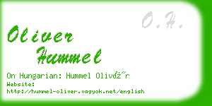 oliver hummel business card